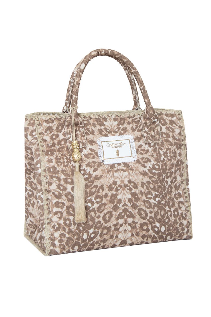 Sophia Alexia Leopard Sands Barbados Beach Bag