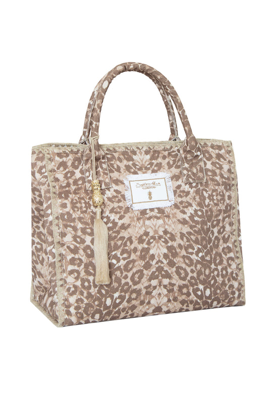 Sophia Alexia Leopard Sands Barbados Beach Bag