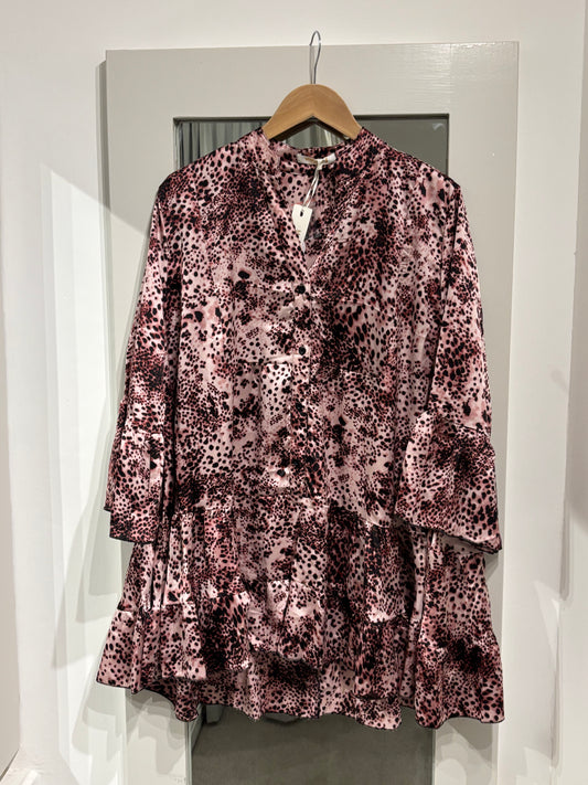 Malissa J Pink Leopard Print Tunic