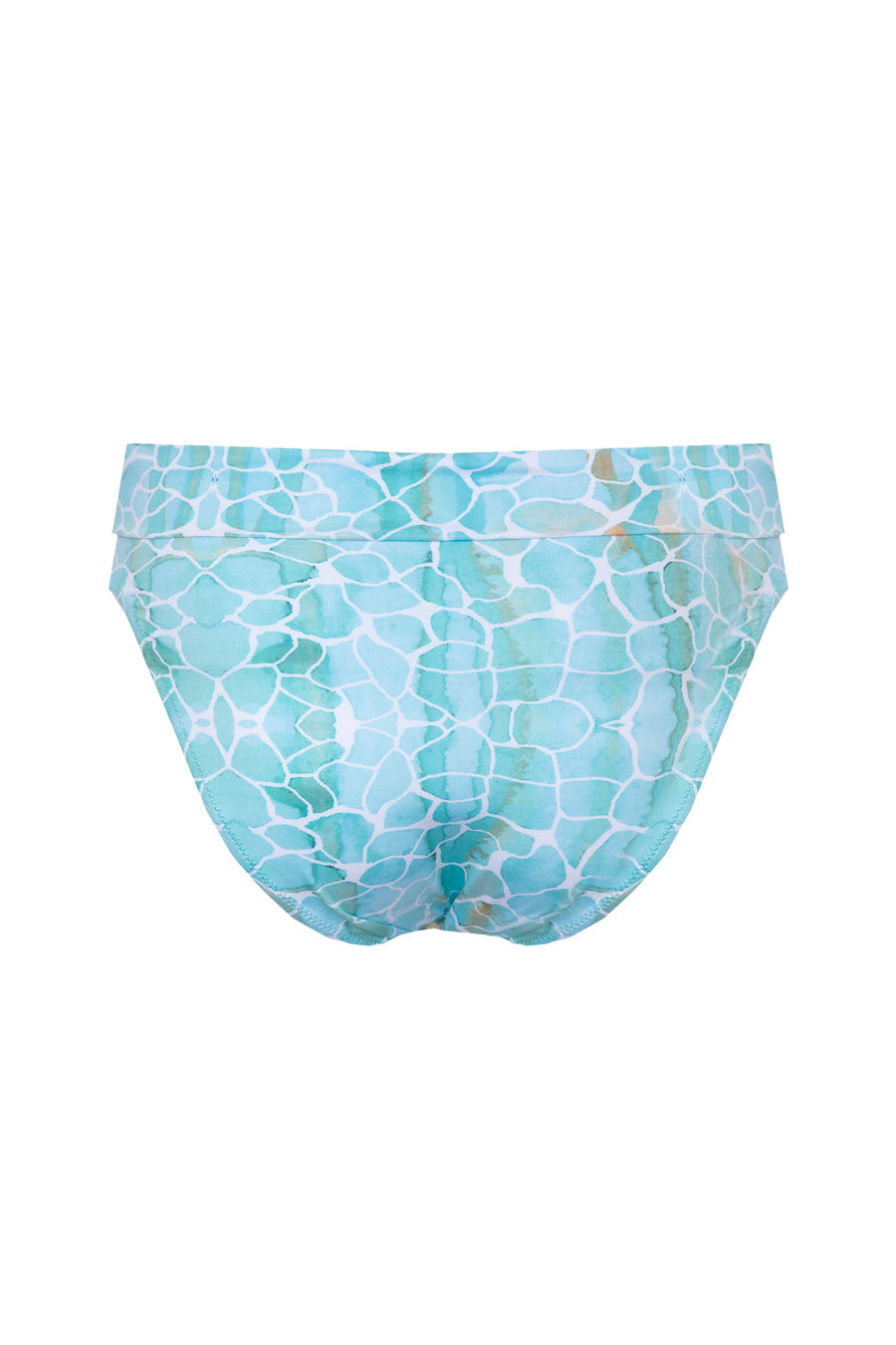 Sophia Alexia Aqua Pebbles Triangle Bikini Top & High Rose Bottoms Set