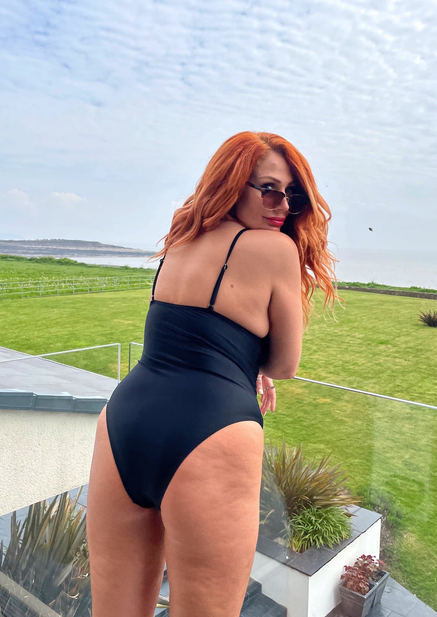 AW Saint-Tropez Ruched Swimsuit In Black