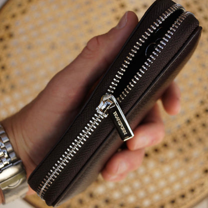 Leather Jewellery Case In Dark Brown