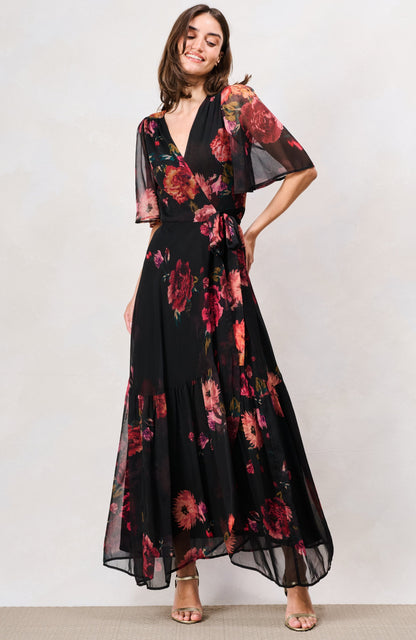 Hope & Ivy Anne-Marie Floral Wrap Dress