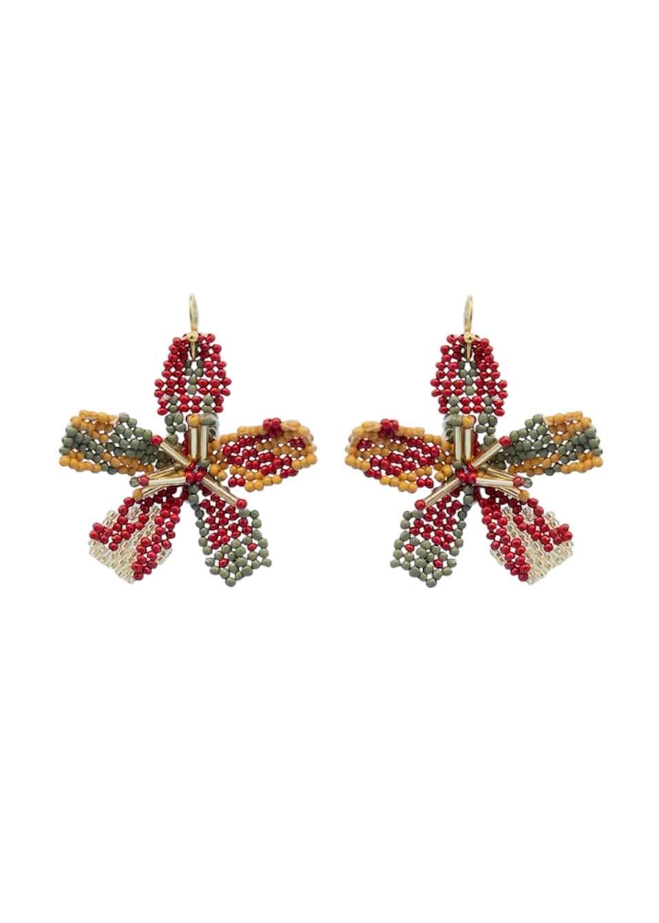 Beaded Flower Earrings