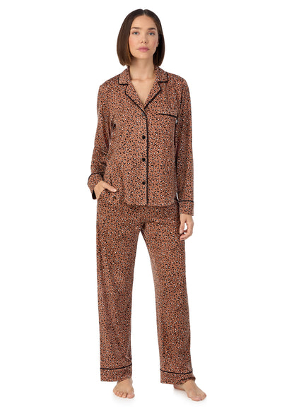DKNY Brushed Cotton Leopard Print Pj Set