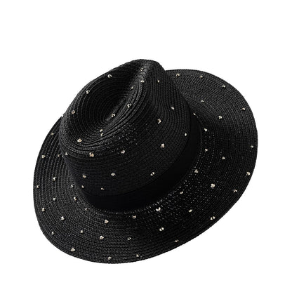 Rhinestone Sunhat In Black