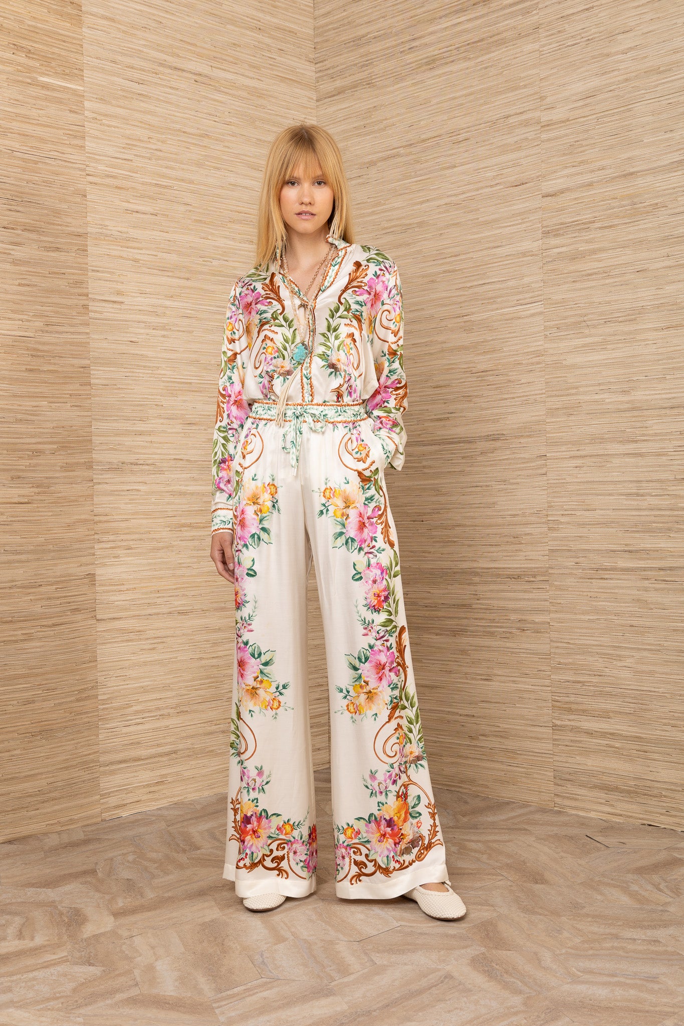 Hale Bob SILK FLORAL TOP