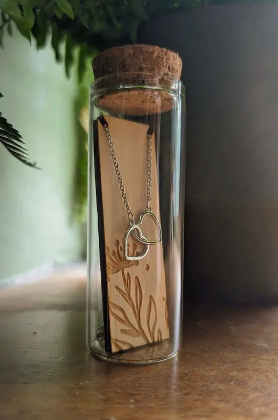 Double Heart Sterling Silver Necklace