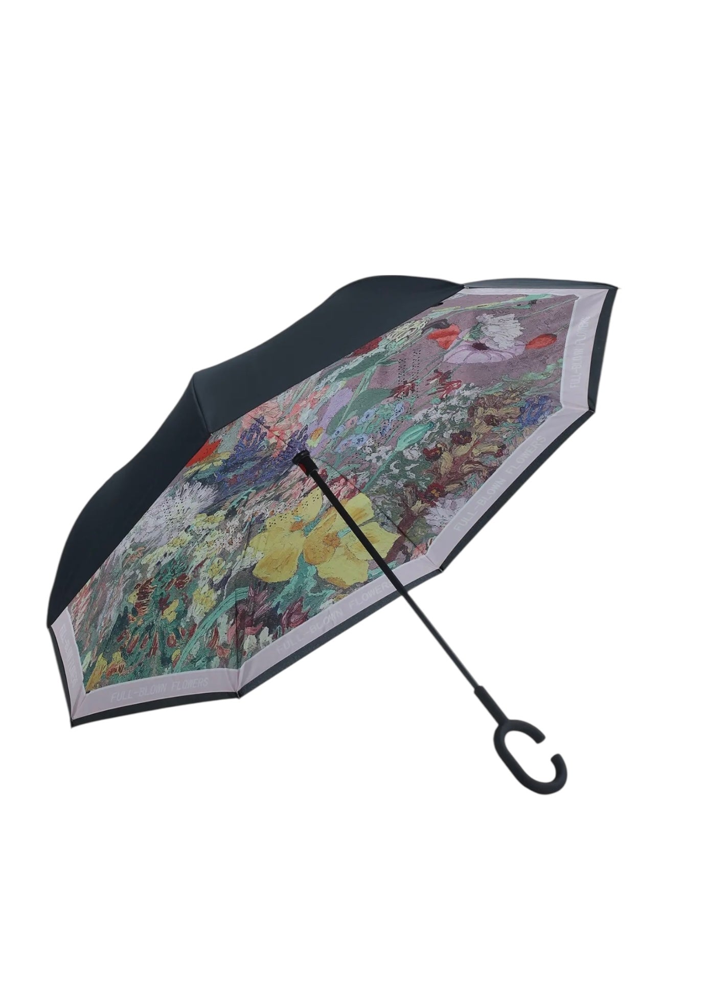 Artful Bloom Upside Down Umbrella in Multicolours