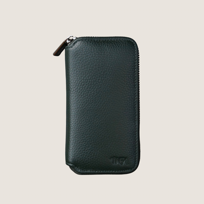 Leather Jewellery Case In Dark Green