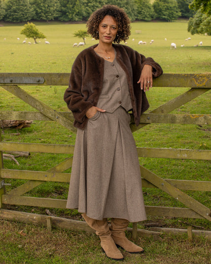 CHALK DELILAH COAT | CAPPUCCINO