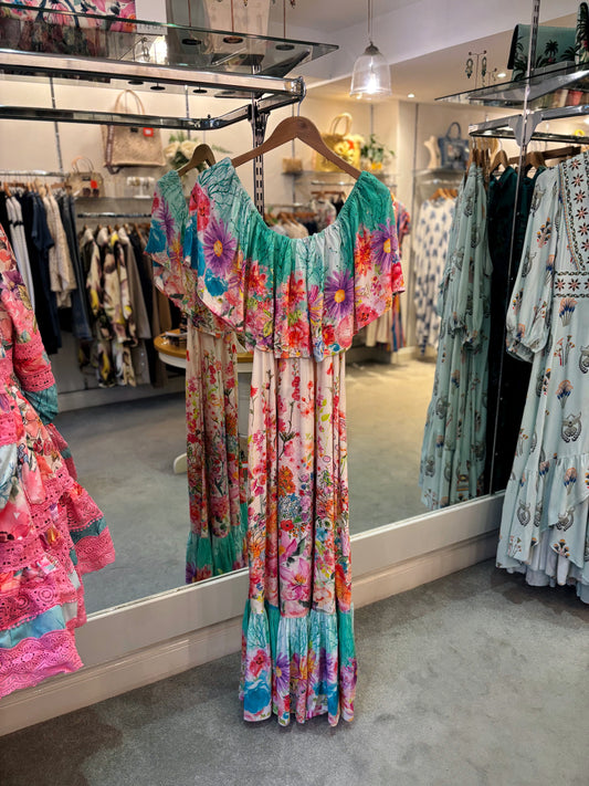 Inoa Off The Shoulder Floral Print Maxi Dress
