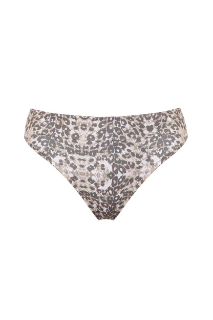 Sophia Alexia Leopard Sands Rio Twist Bikini Top & Fold Over Bikini Bottoms Set