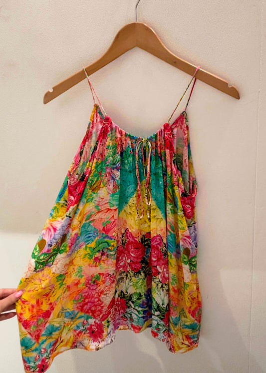 Inoa Silk Embellished Cami Top