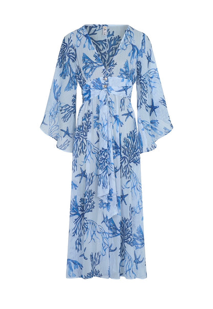 NAIA Beach Barcelona Kaftan In La Mer Print