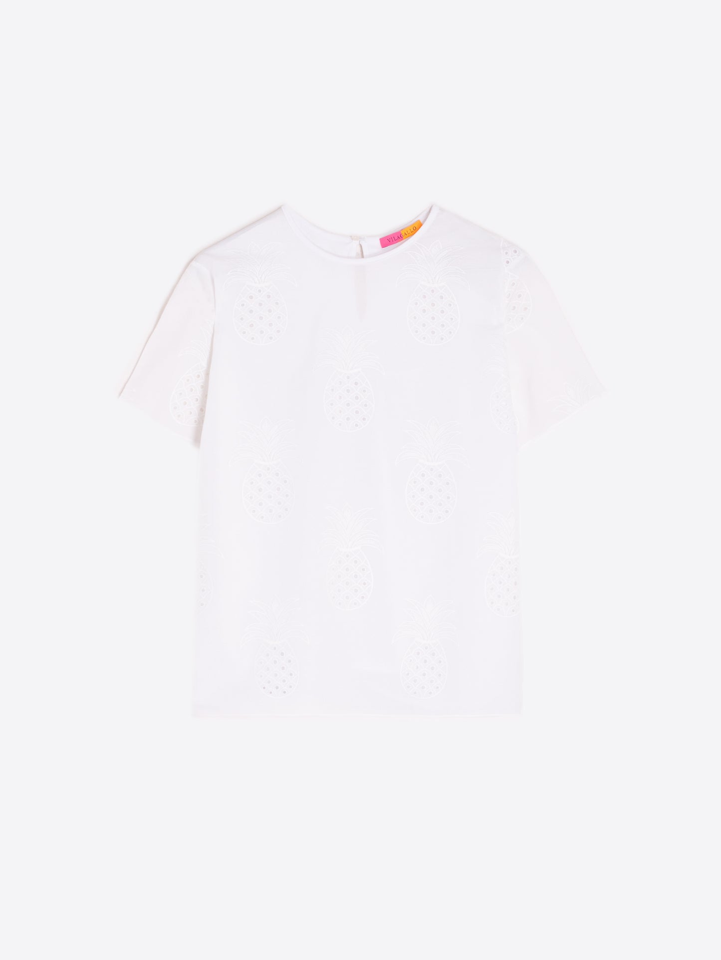 Vilagallo Pinapple Cut Out T-Shirt