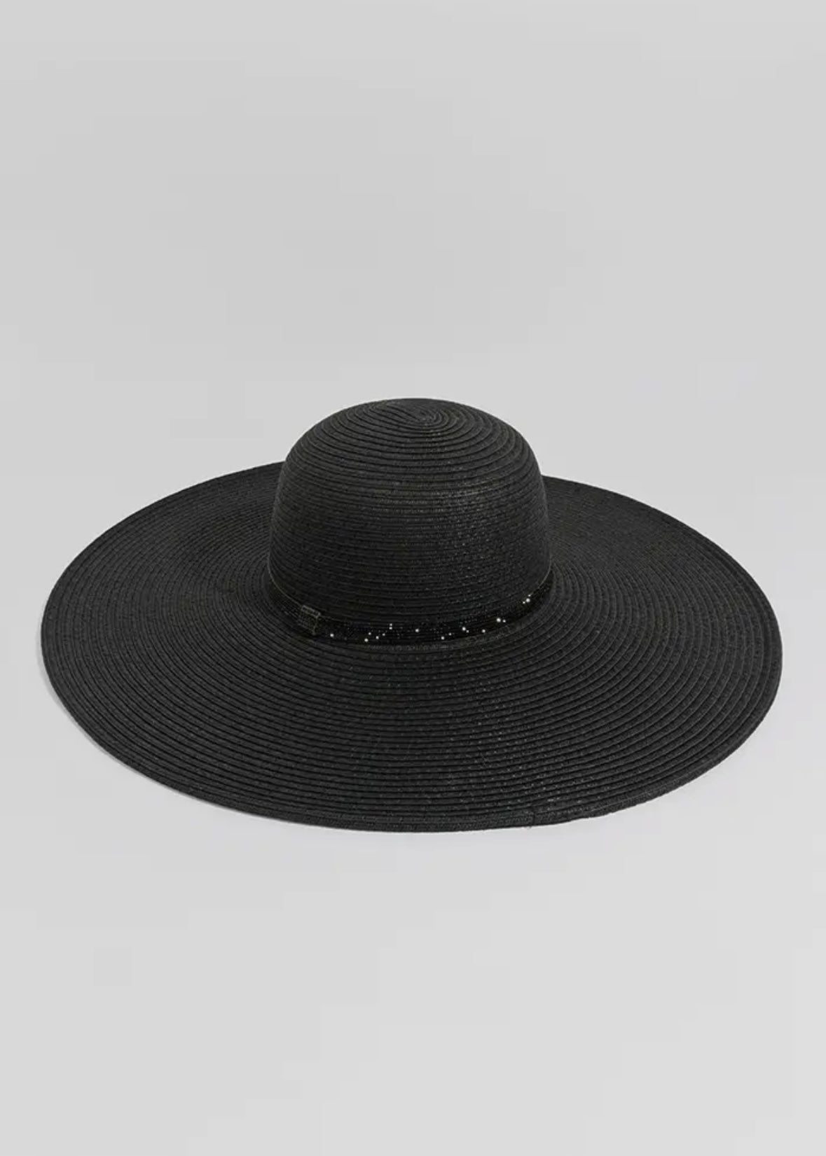 Black Sparkle Sun Hat