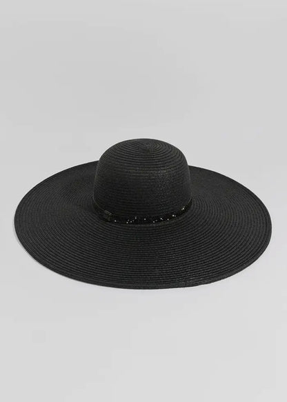 Black Sparkle Sun Hat