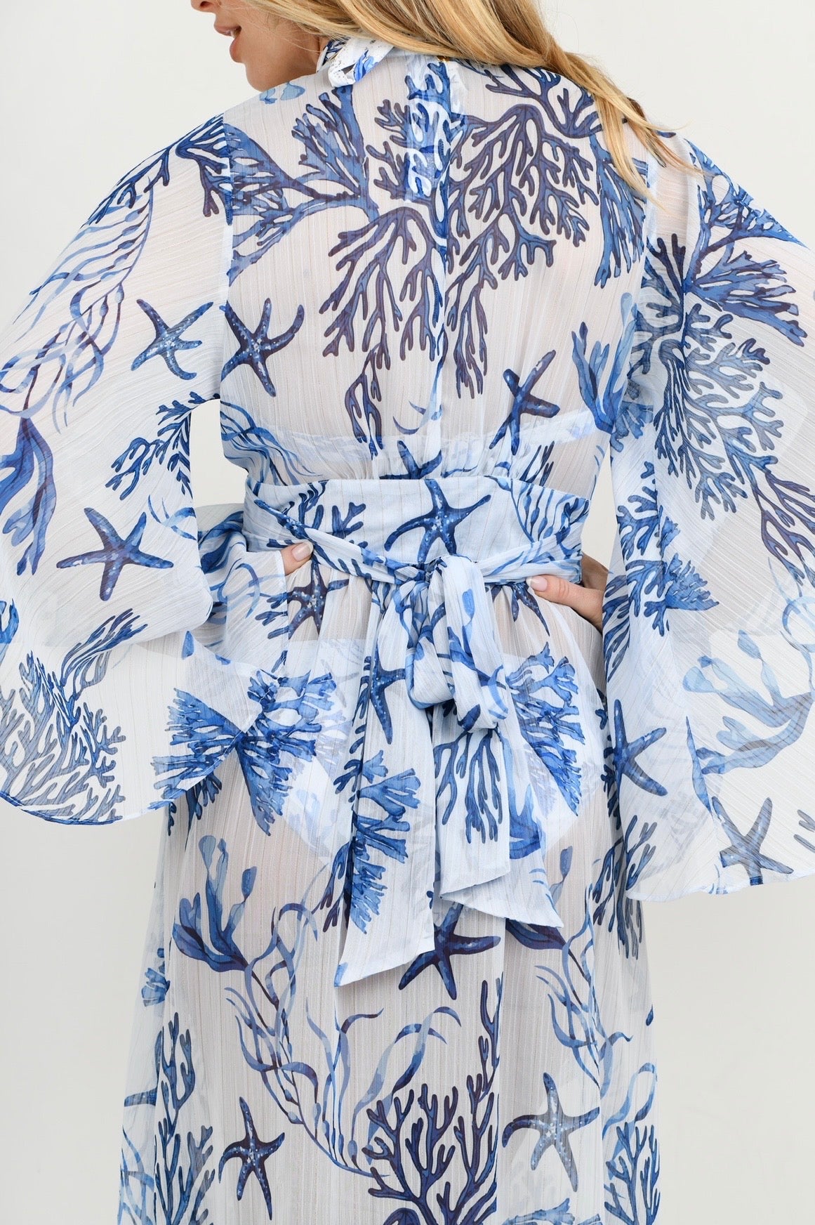 NAIA Beach Barcelona Kaftan In La Mer Print