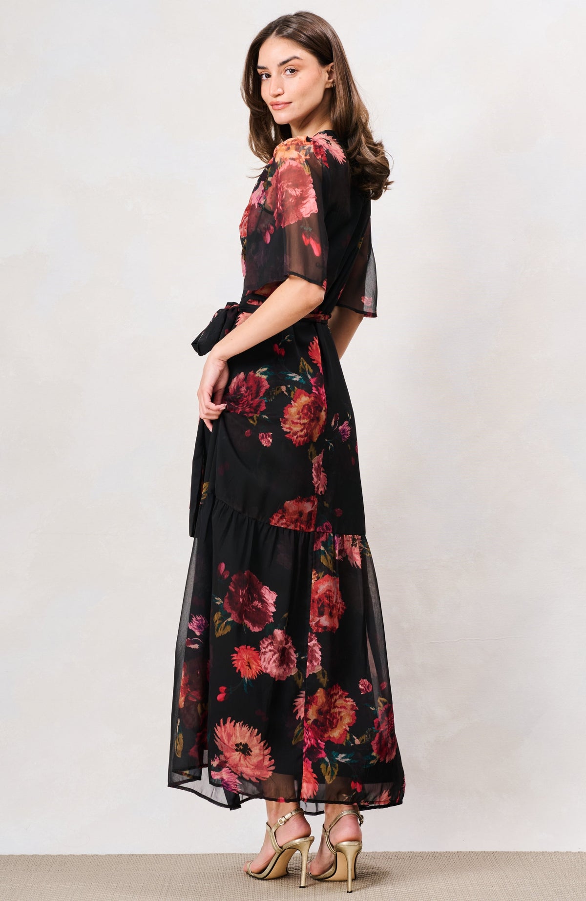 Hope & Ivy Anne-Marie Floral Wrap Dress