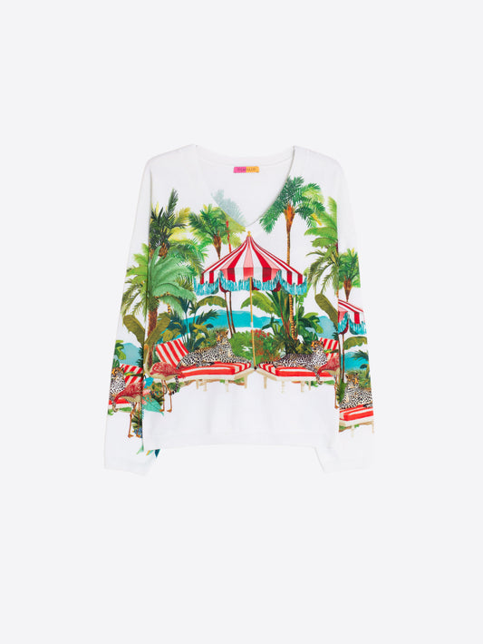 Vilagallo DOLCE FAR NIENTE PRINTED SWEATER
