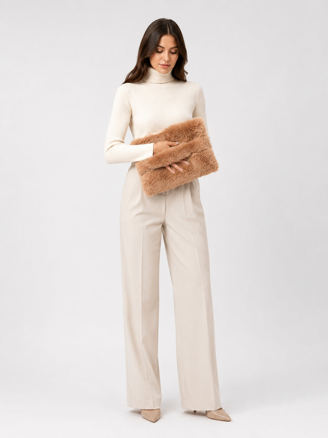 Sorena Faux Fur Clutch