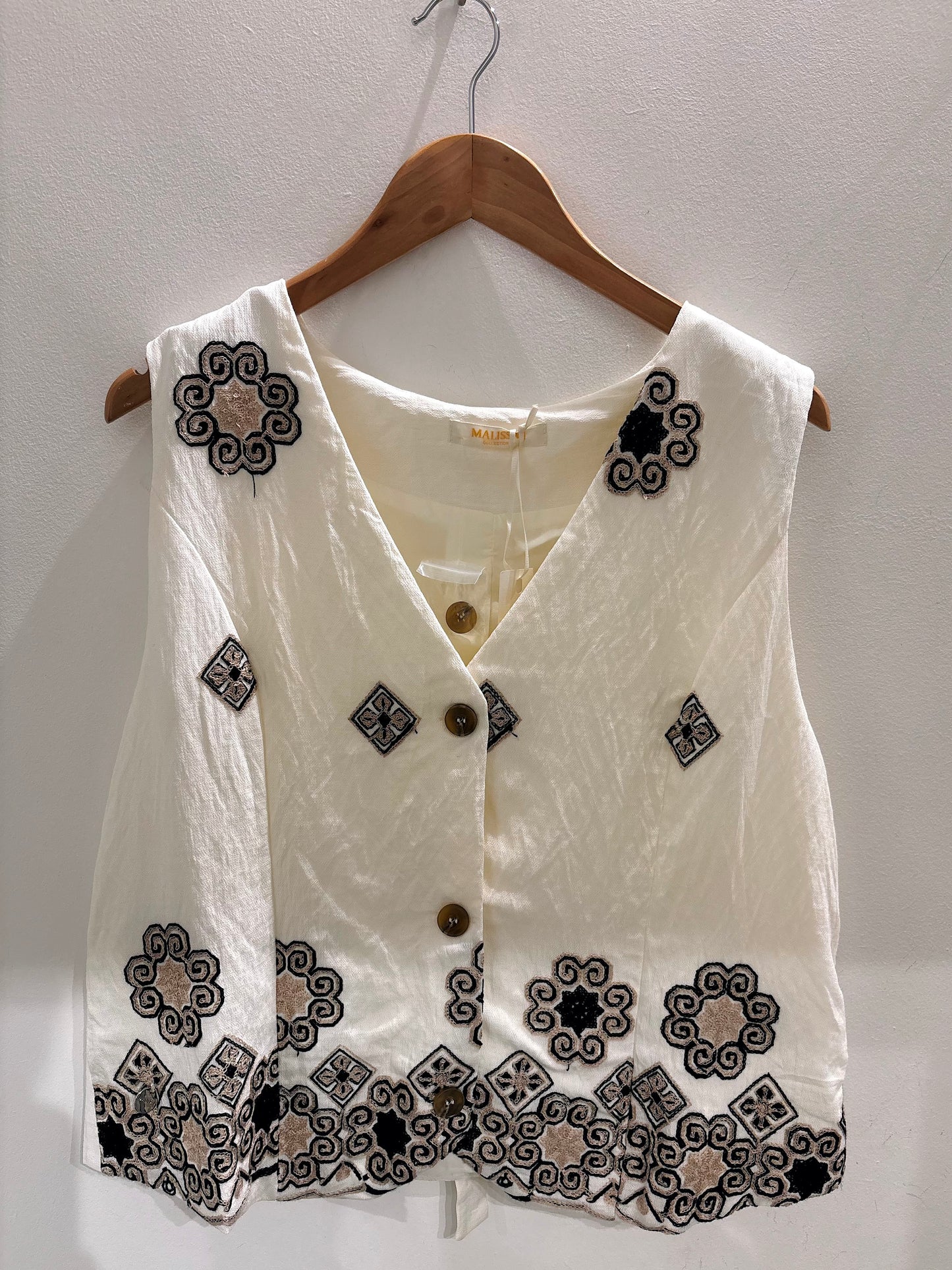 Embroidered Waistcoat With Adjustable Slider