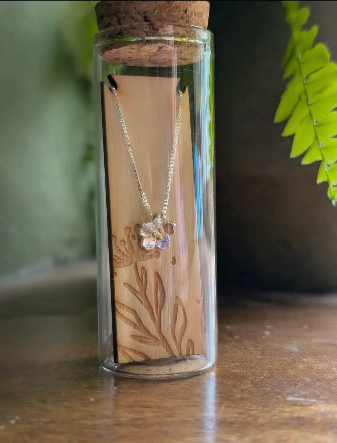 Cherry Blossom Sterling Silver Necklace