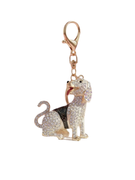 Crystal Dog Keyring