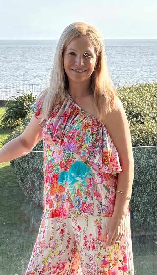 Inoa Floral One Shoulder Top