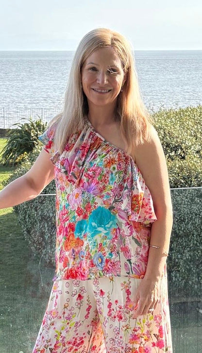 Inoa Floral One Shoulder Top