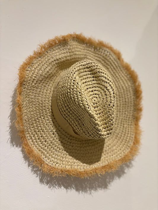 Frayed Edge Sun Hat In Natural
