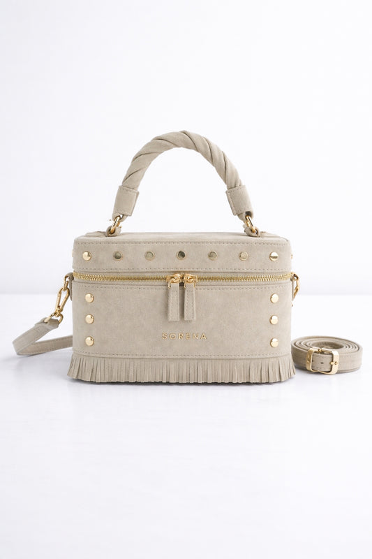 Sorena Suede Terra Tassel Vanity Crossbody Bag