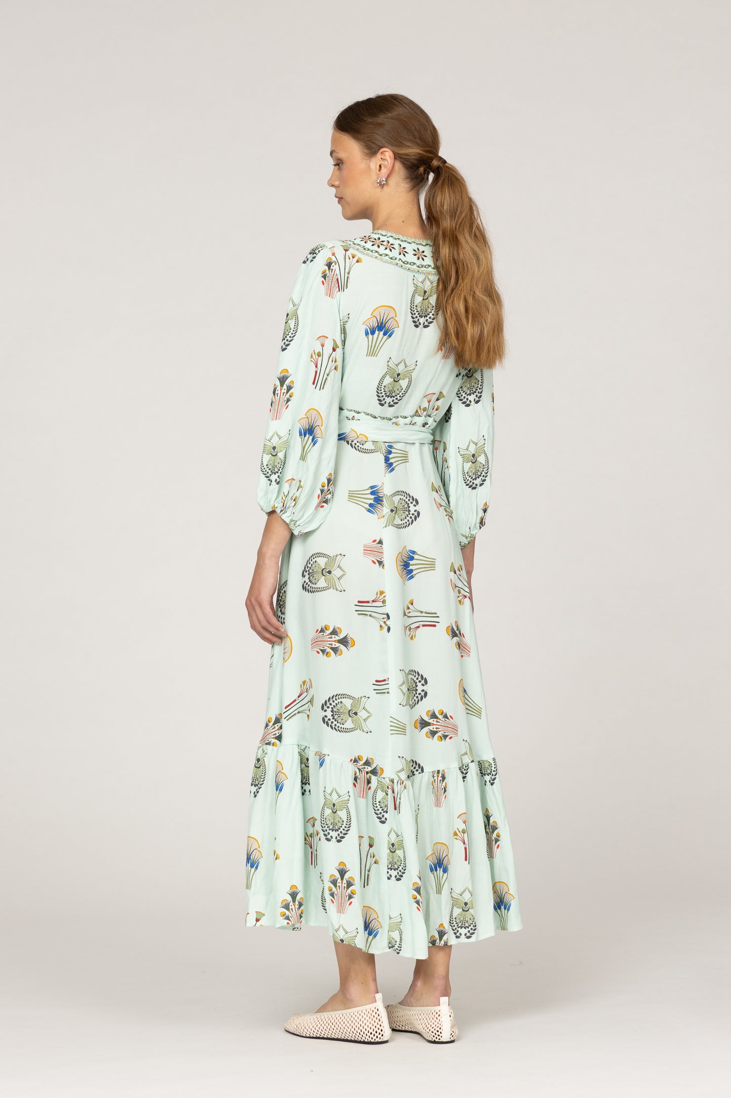 Inoa Wrap Dress With Embellishment - Silk Mix