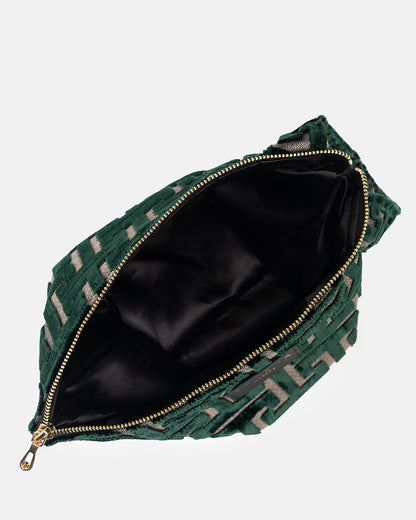 Sorena Nafsika Green Clutch Bag With Chain