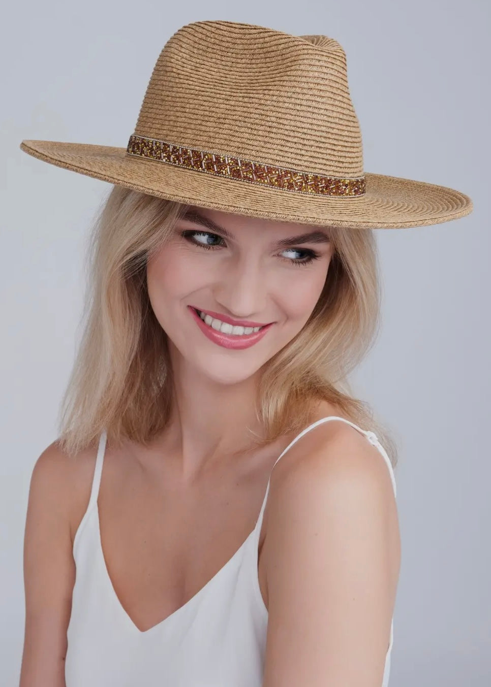 Beach Straw Fedora Hat