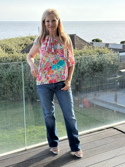 Inoa Floral One Shoulder Top