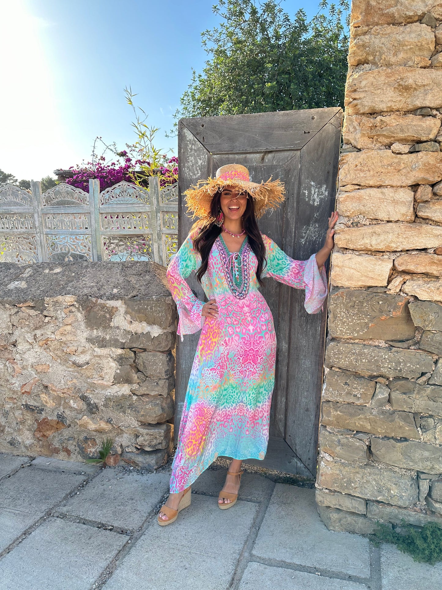 Valery Vain Fendi Dress In Coachella Print