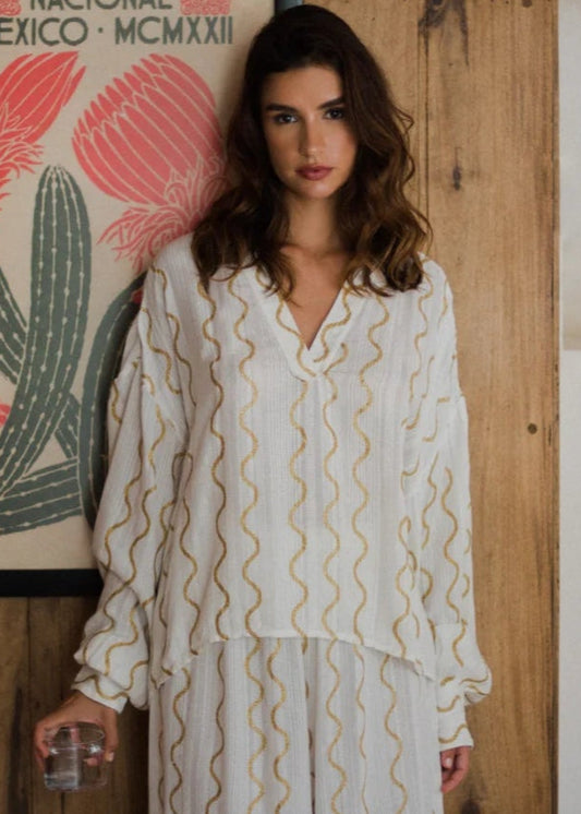 Sparkly Wave ‘Adele’ Blouse