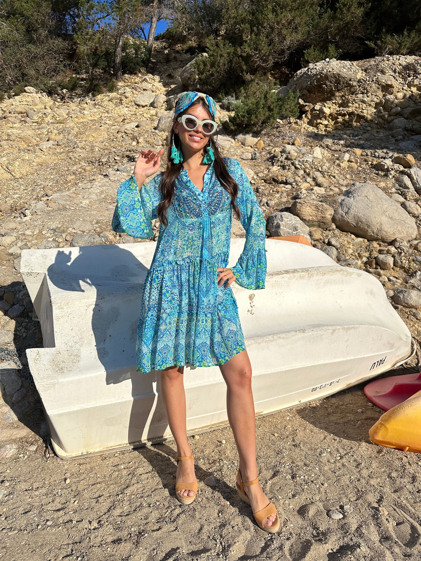 Valery Vain Suki Dress In Saint Barth Print
