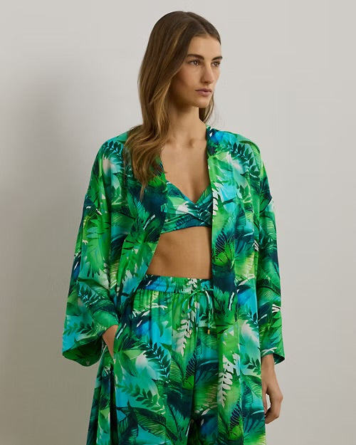 Ralph Lauren Palm Print Robe Cover-Up