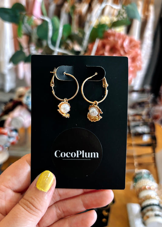 Mother Of Pearl Mini Hoop Earrings