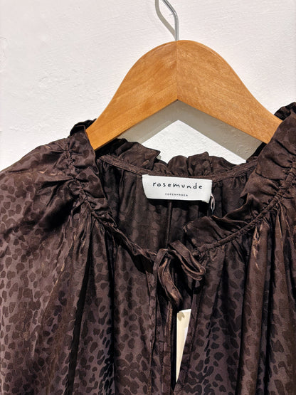 Rosemunde Brown Leopard Print Silk Mix Blouse
