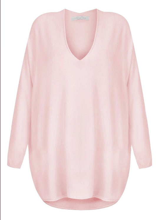 Amazing Woman- Mika x Knit Jumper In Pale Pink