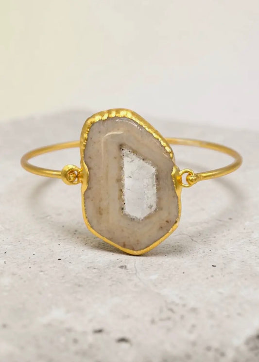 White Agate Bangle