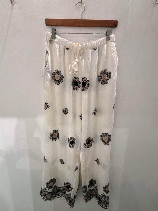 Embroidered Elasticated Trousers