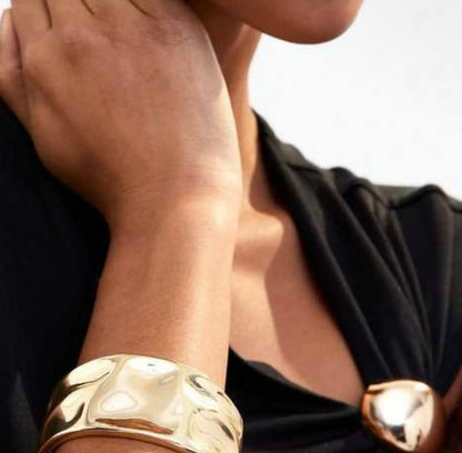 Chunky Hammered Statement Bangle