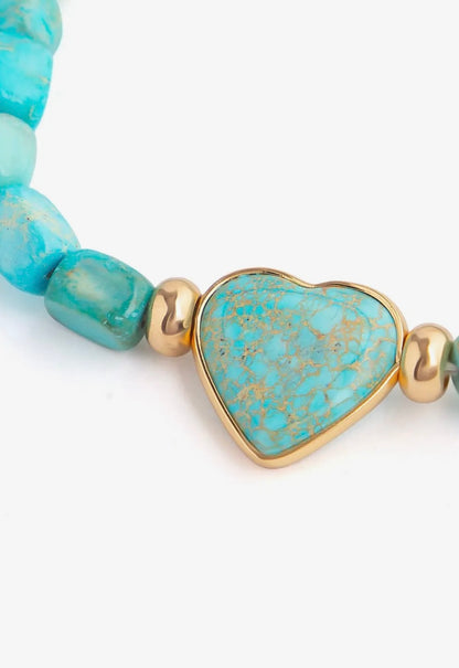 Wild Spirit Blue Jasper Heart Bracelet