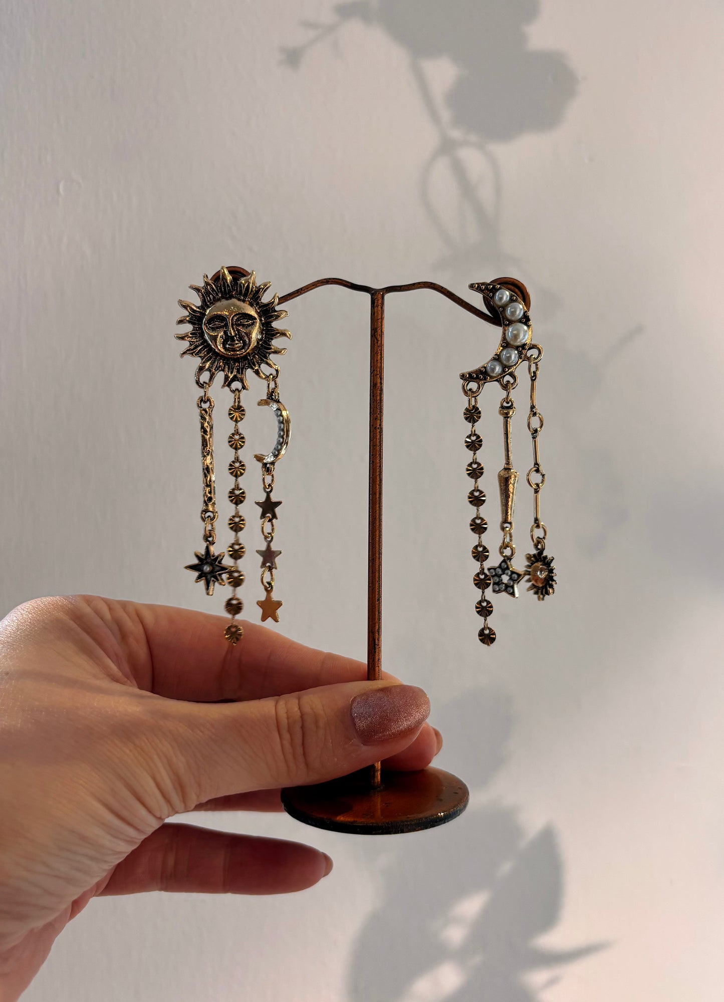 Moon & Sun Dangle Earrings