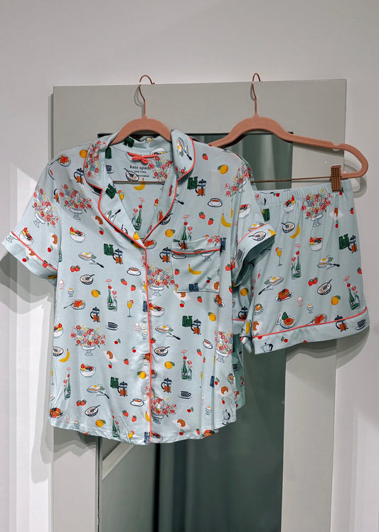 Kate Spade Mimosa Print Top & Short Pyjama Set
